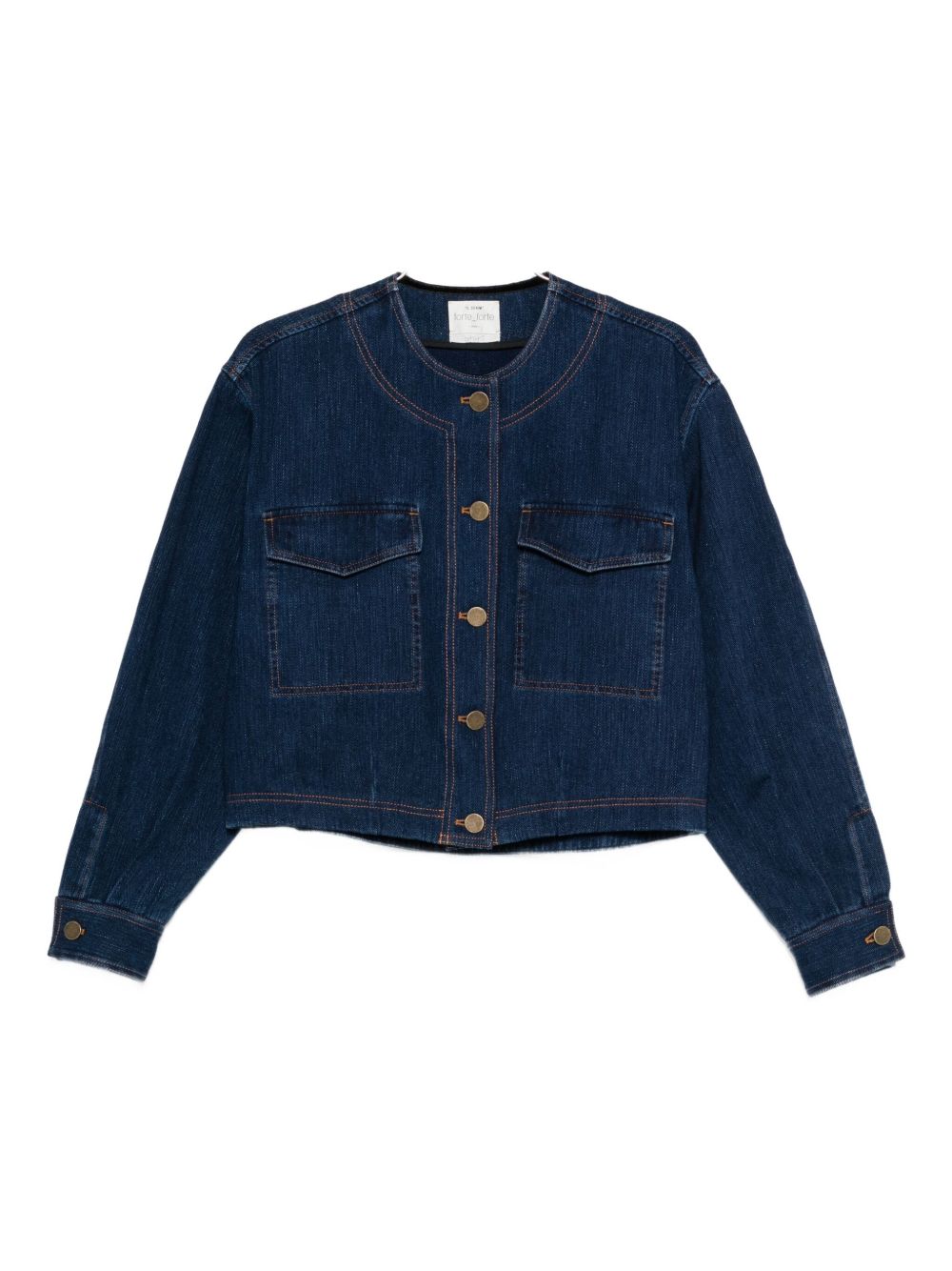 Forte Forte Coats Blue denim cotton overshirt