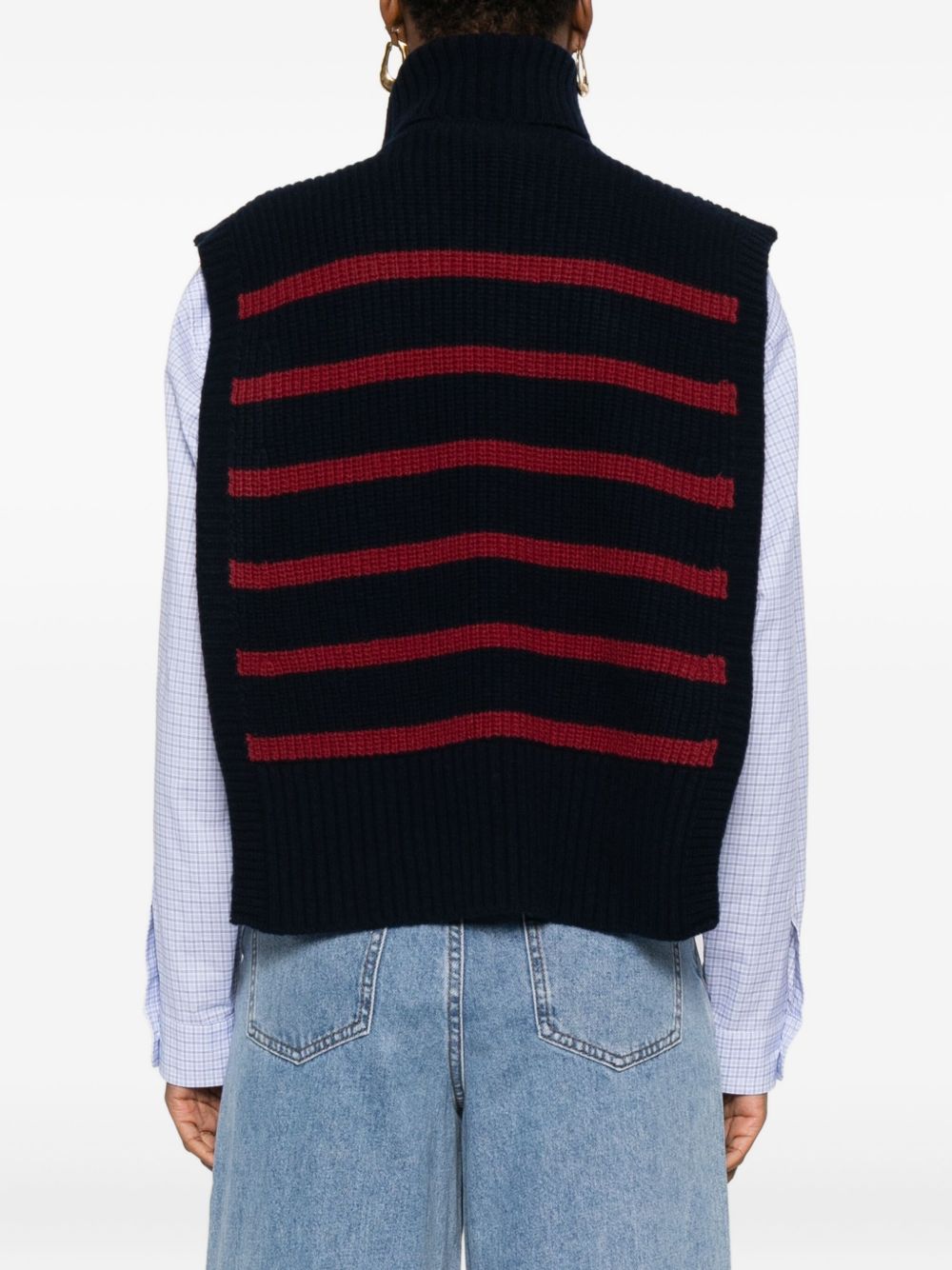 Blue Wool Turtleneck Sweater — DAVANTINO