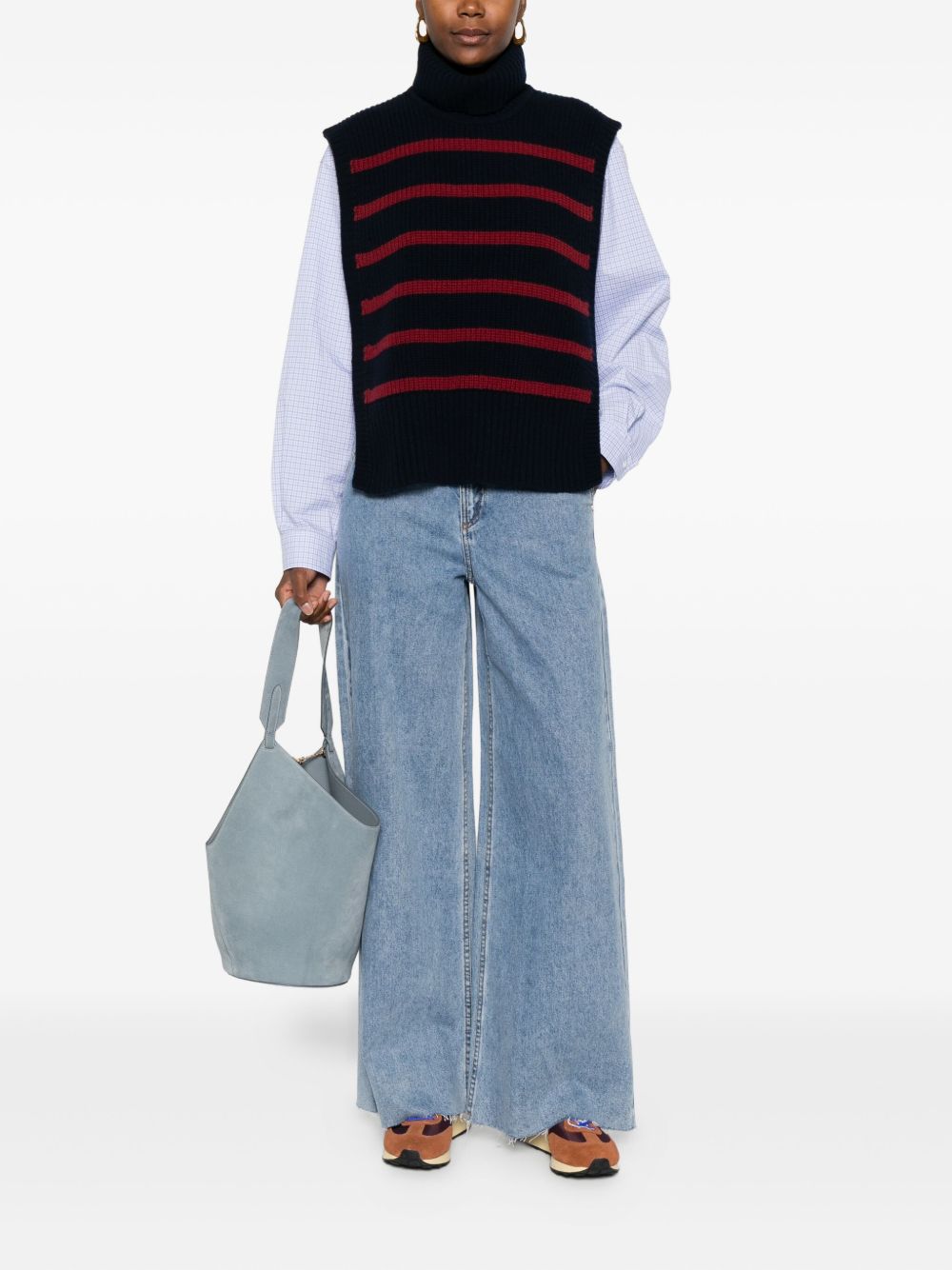 Blue Wool Turtleneck Sweater — DAVANTINO