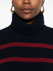 Blue Wool Turtleneck Sweater — DAVANTINO