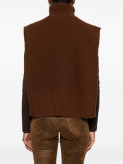 Brown Wool Turtleneck Sweater — DAVANTINO