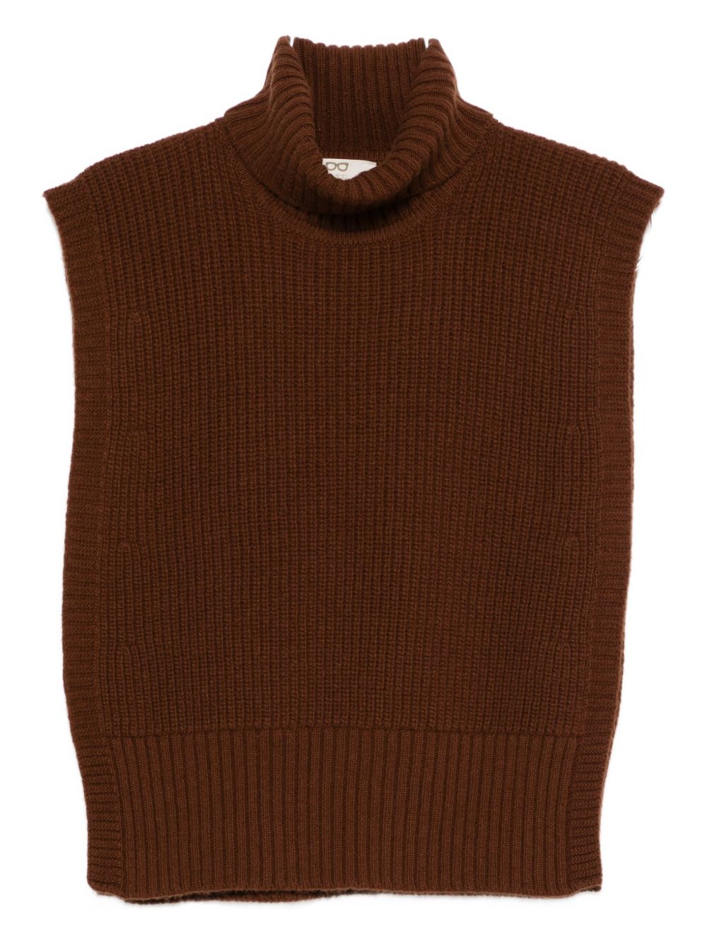Brown Wool Turtleneck Sweater — DAVANTINO