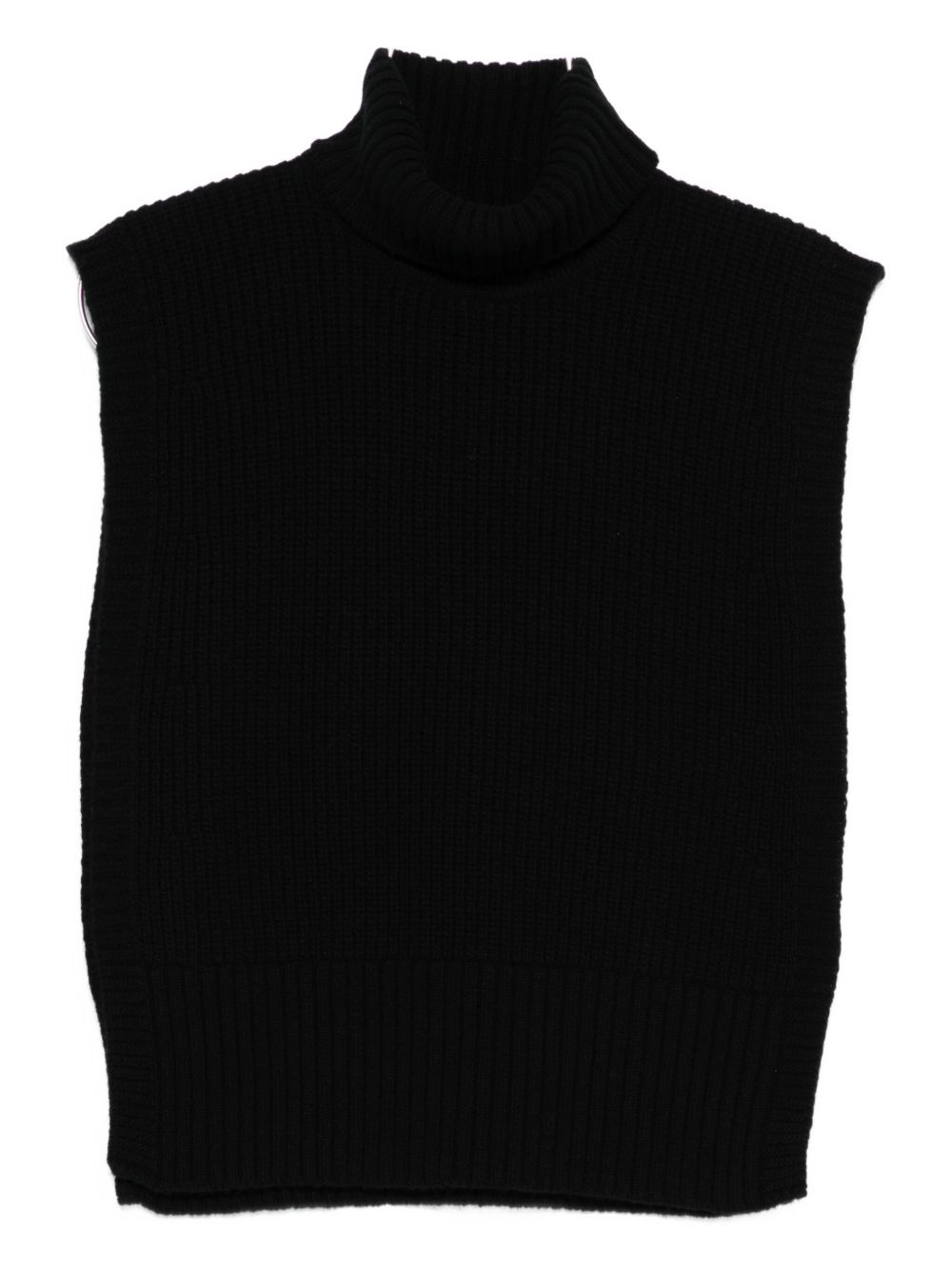 Black Wool Turtleneck Sweater — DAVANTINO