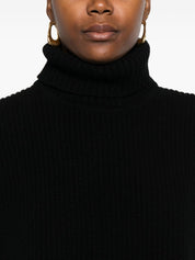 Black Wool Turtleneck Sweater — DAVANTINO