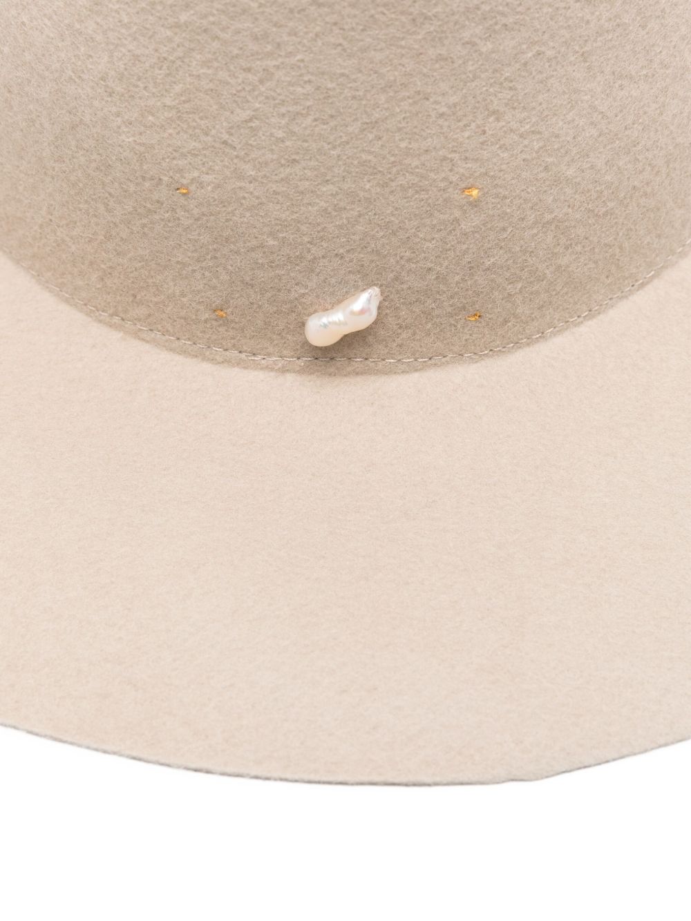 Beige Wool Fedora — Forte Forte Hat