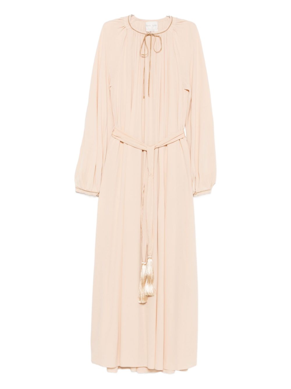 Forte Forte Crepe de Chine Long Dress — Beige