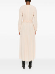 Forte Forte Crepe de Chine Long Dress — Beige