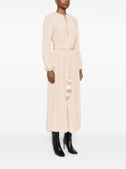 Forte Forte Crepe de Chine Long Dress — Beige