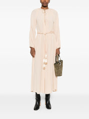 Forte Forte Crepe de Chine Long Dress — Beige