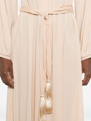 Forte Forte Crepe de Chine Long Dress — Beige