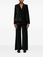 Black Velvet Trousers — Forte Forte High‑Waist Wide Leg