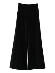Black Velvet Trousers — Forte Forte High‑Waist Wide Leg