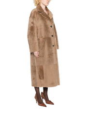 Furling By Giani Coats Brown in Beige Wool Blend