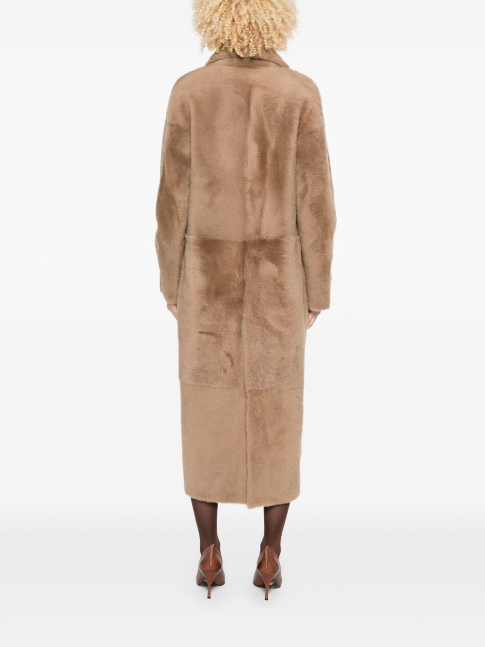 Furling By Giani Coats Brown in Beige Wool Blend