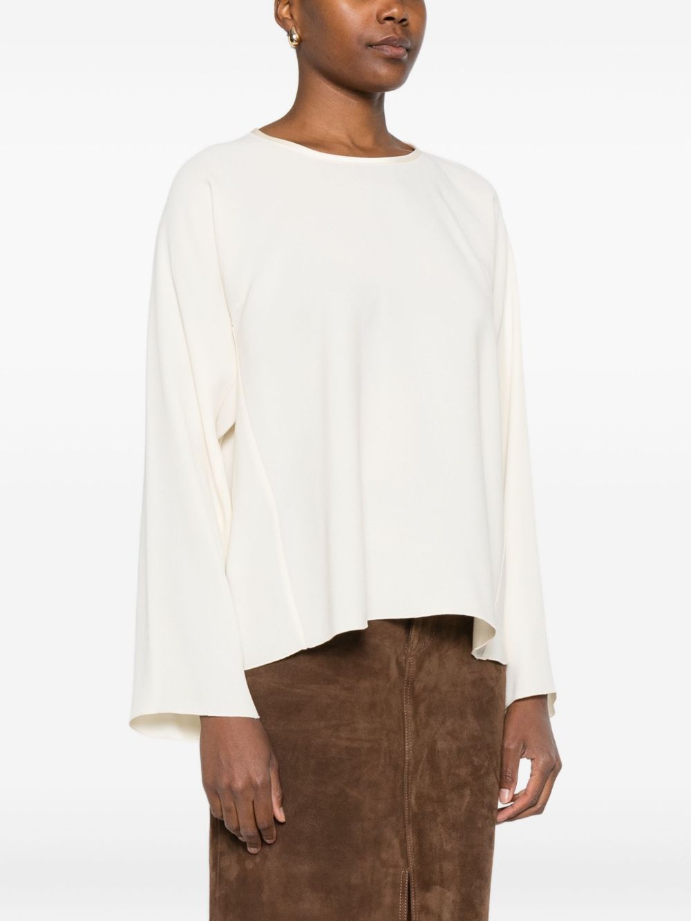 Forte Forte Top Ivory — Satin Blouse for Women