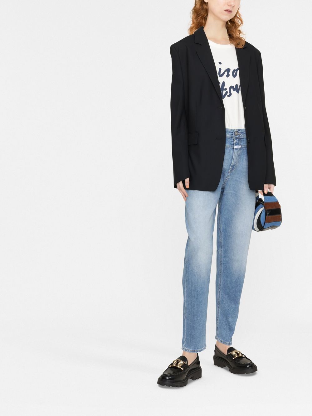 Vestes fermées en laine mélangée noire