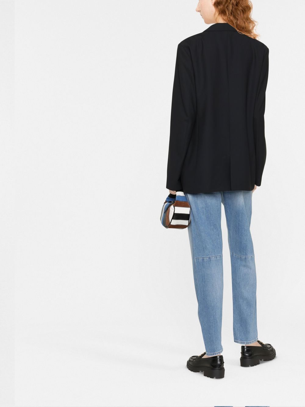 Vestes fermées en laine mélangée noire