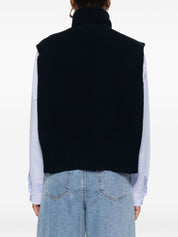 Blue Wool Turtleneck Sweater — DAVANTINO