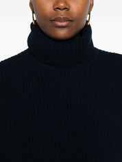 Blue Wool Turtleneck Sweater — DAVANTINO