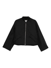 Veste bomber courte noire en coton mélangé Closed Coats