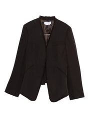 Alexander McQueen Jackets Brown wool fringed hem