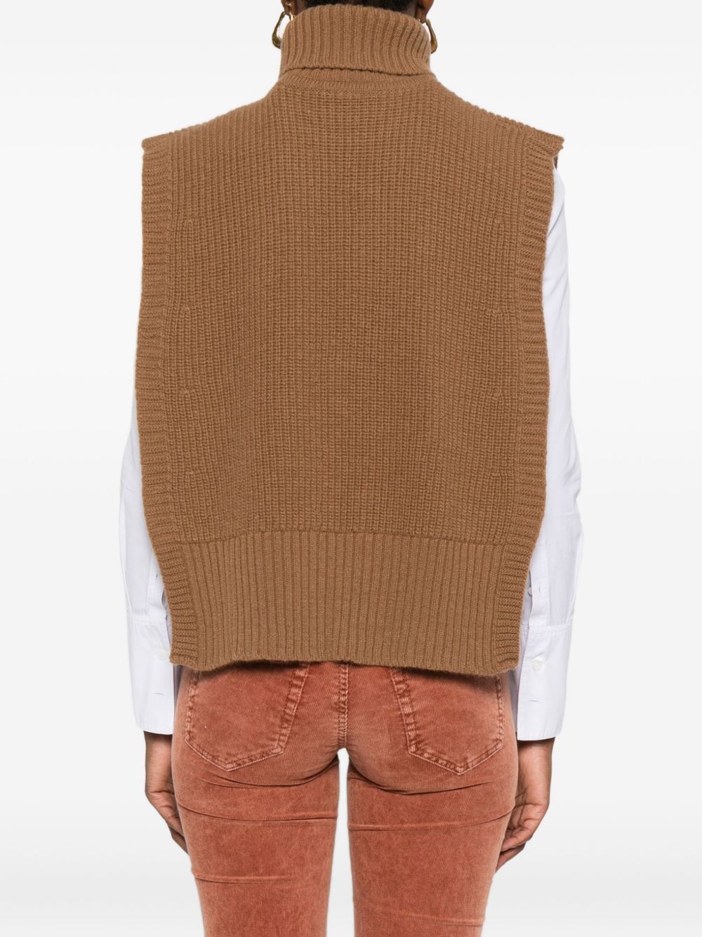 Camel Wool Turtleneck Sweater — DAVANTINO