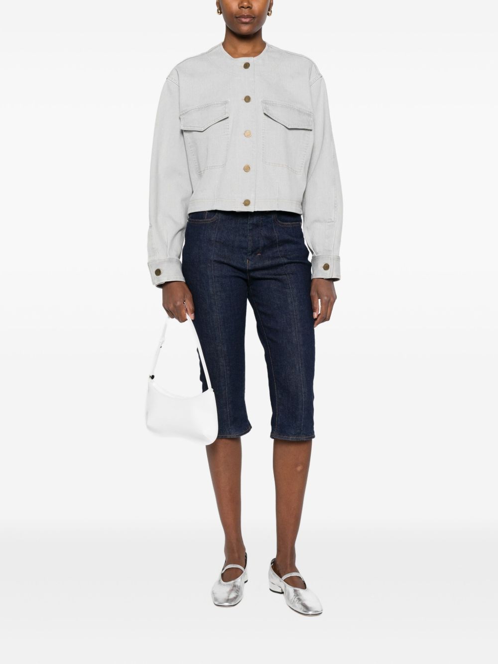 Forte Forte Coats Grey denim cotton overshirt