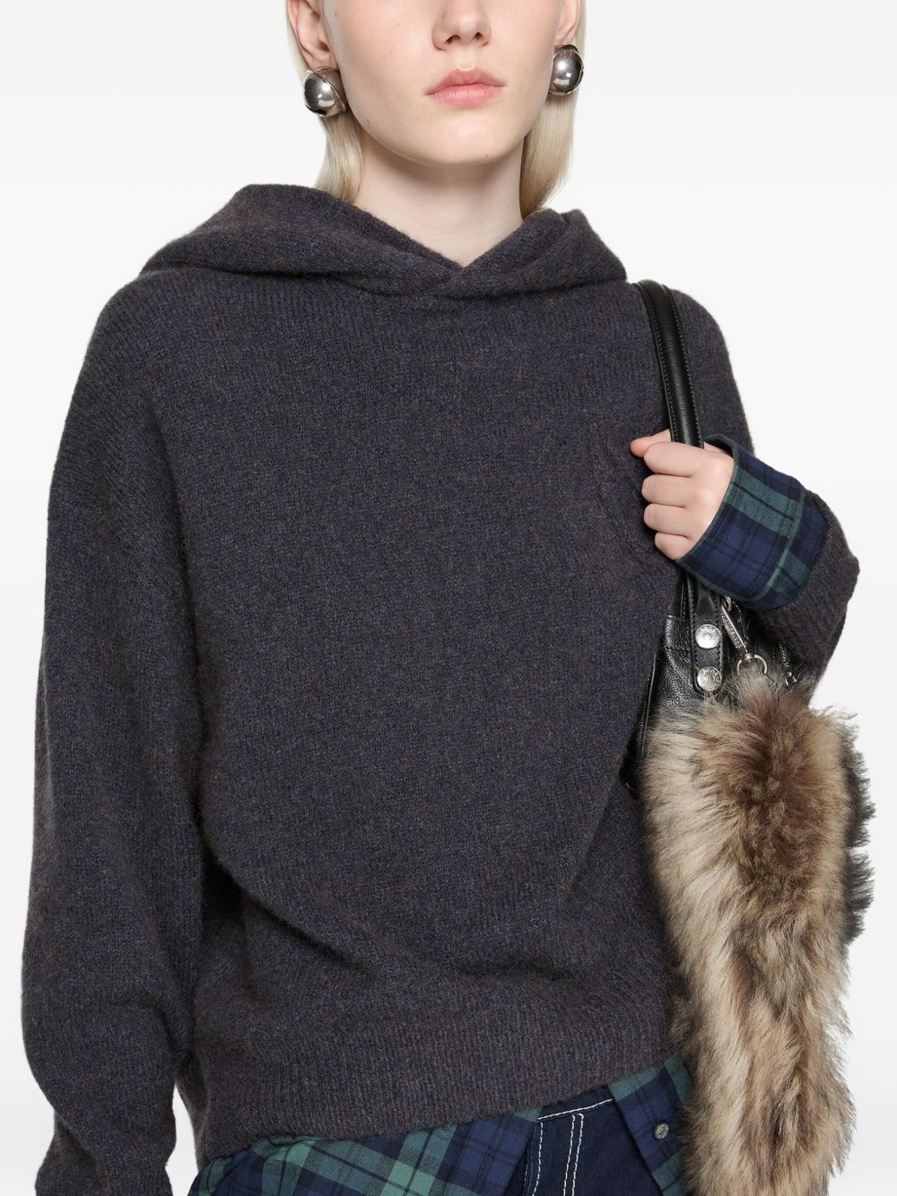 Acne Studios Sweaters Grey wool hoodie