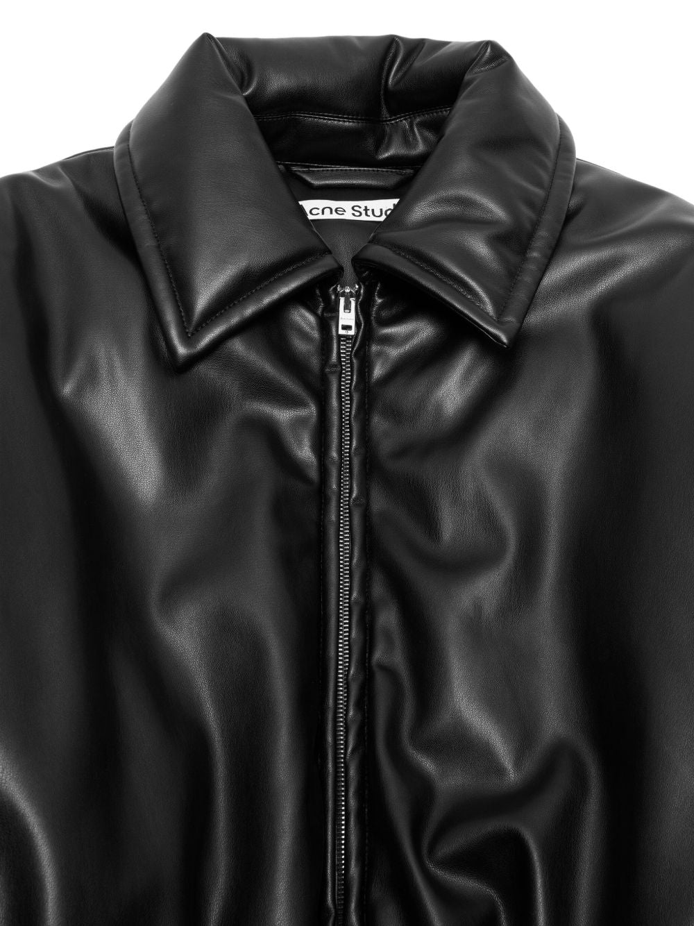 Acne Studios Coats Black leather bomber jacket