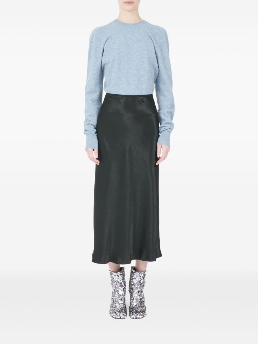 Maison Margiela Skirts Black satin midi