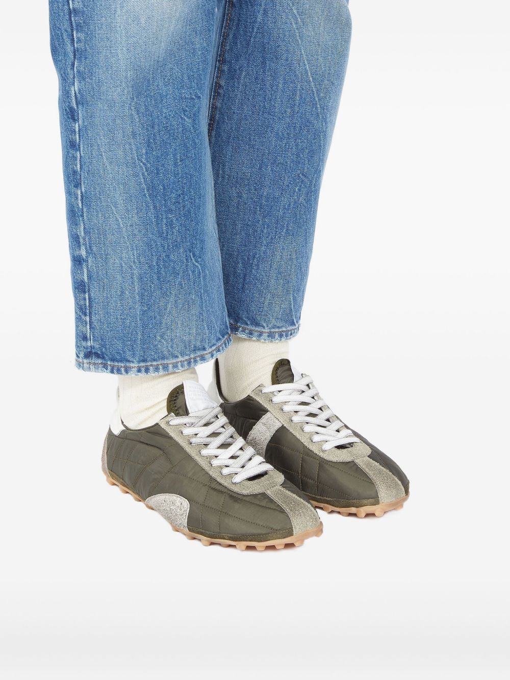 Baskets basses Maison Margiela en cuir vert