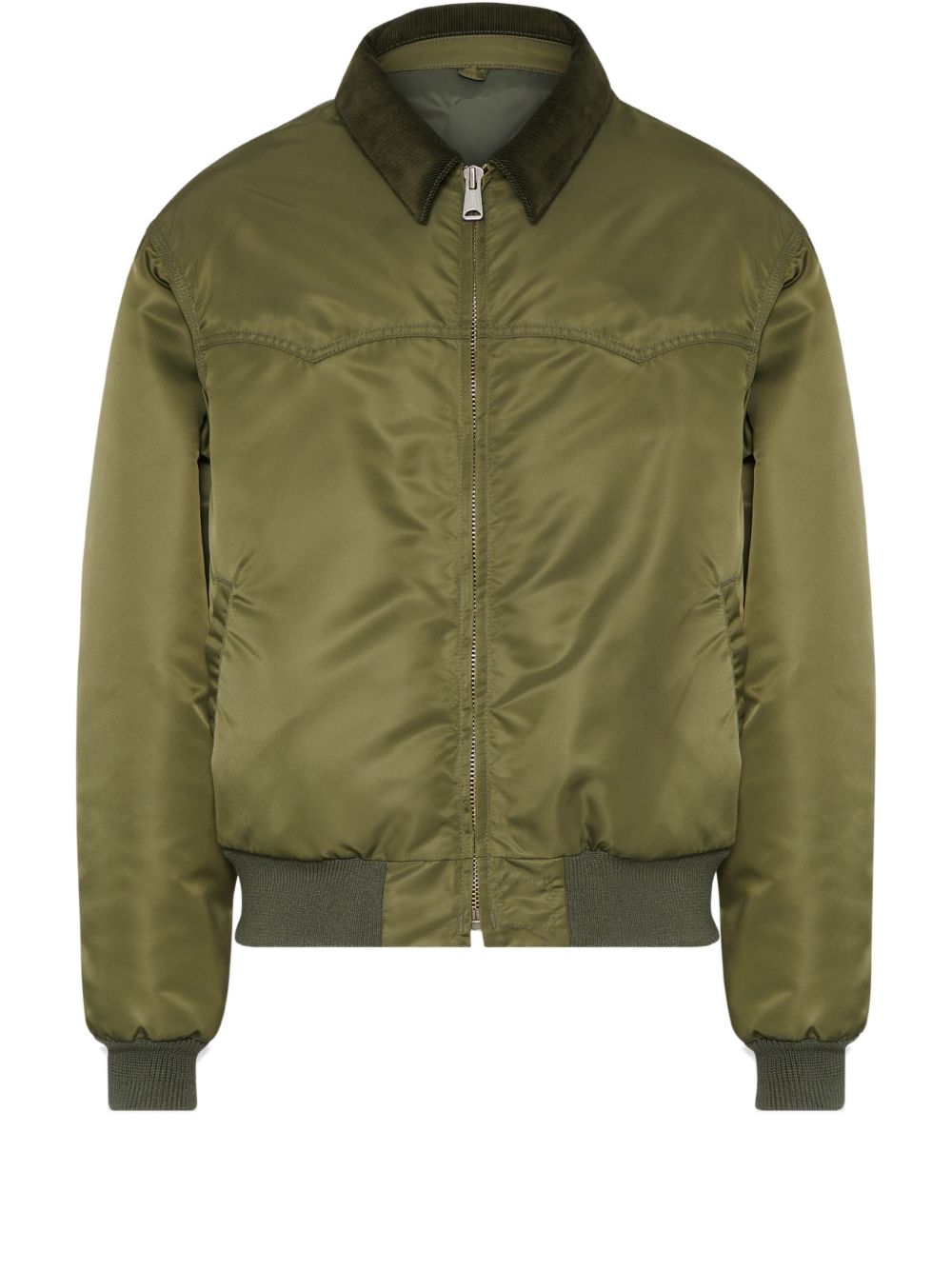 Maison Margiela Coats Green zip-front bomber jacket