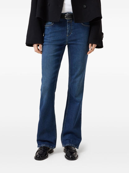 Closed Jeans Blue — Flared Maternity Jeans in Denim