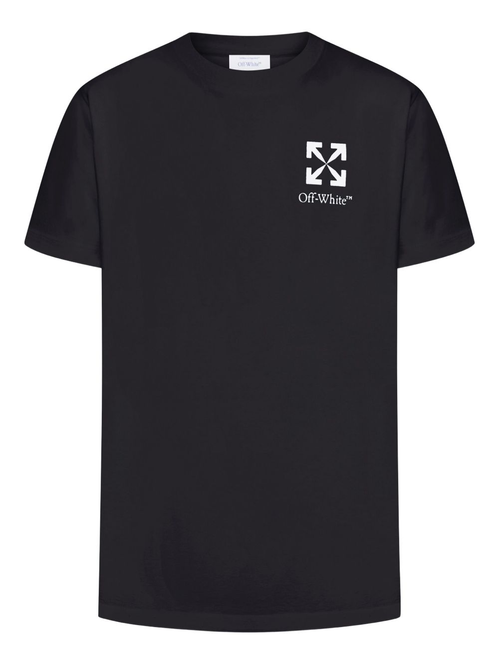 Off White T-shirts and Polos Black cotton logo tee