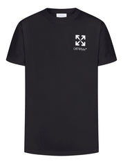 Off White T-shirts and Polos Black cotton logo tee