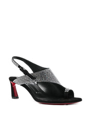 Christian Louboutin Sandals Black with Crystal Embellishment