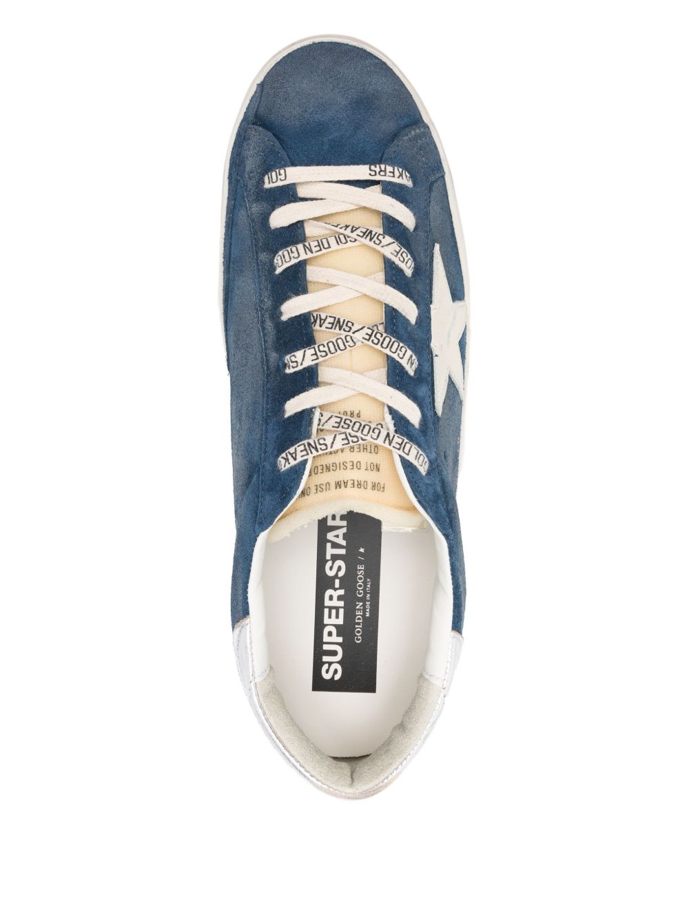Baskets Golden Goose Super-Star en cuir bleu
