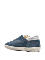Baskets Golden Goose Super-Star en cuir bleu