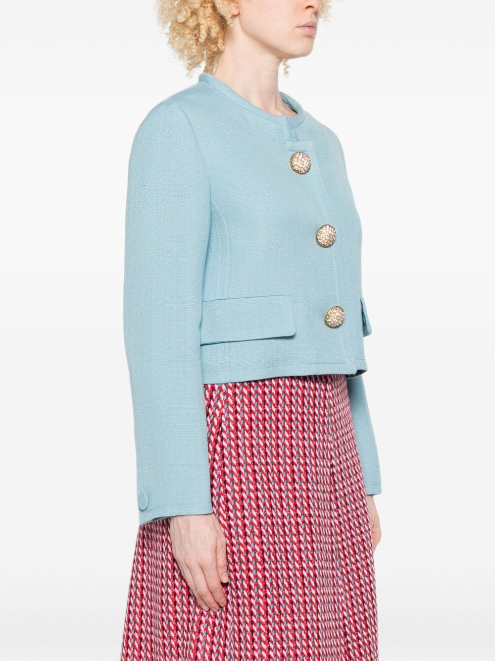Valentino Jackets Clear Blue cropped jacket
