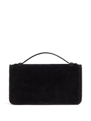 Bolsos Valentino Garavani Cartera de terciopelo negro con cadena