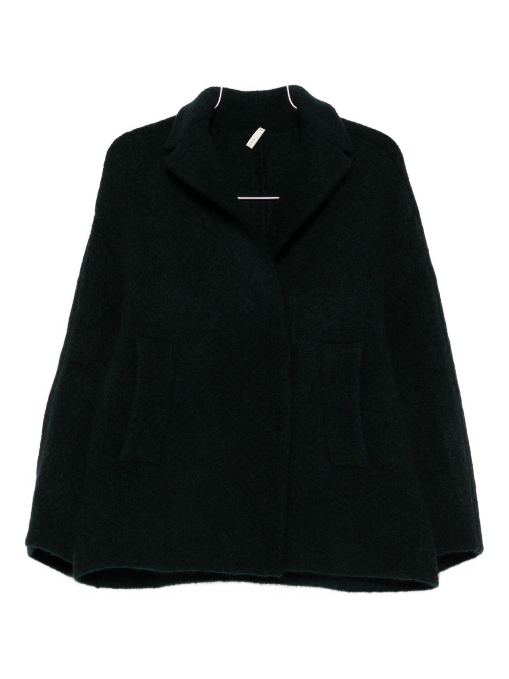 Dark Green BOBOUTIC Coat — Double‑Breasted Elegance