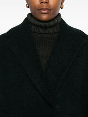 Dark Green BOBOUTIC Coat — Double‑Breasted Elegance