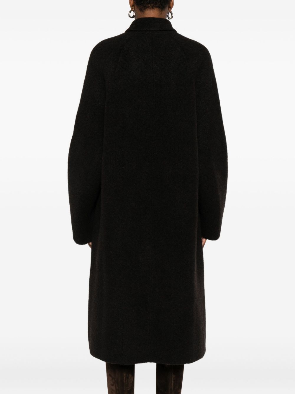 Brown Wool Texture Coat — BOBOUTIC Elegant Jacket