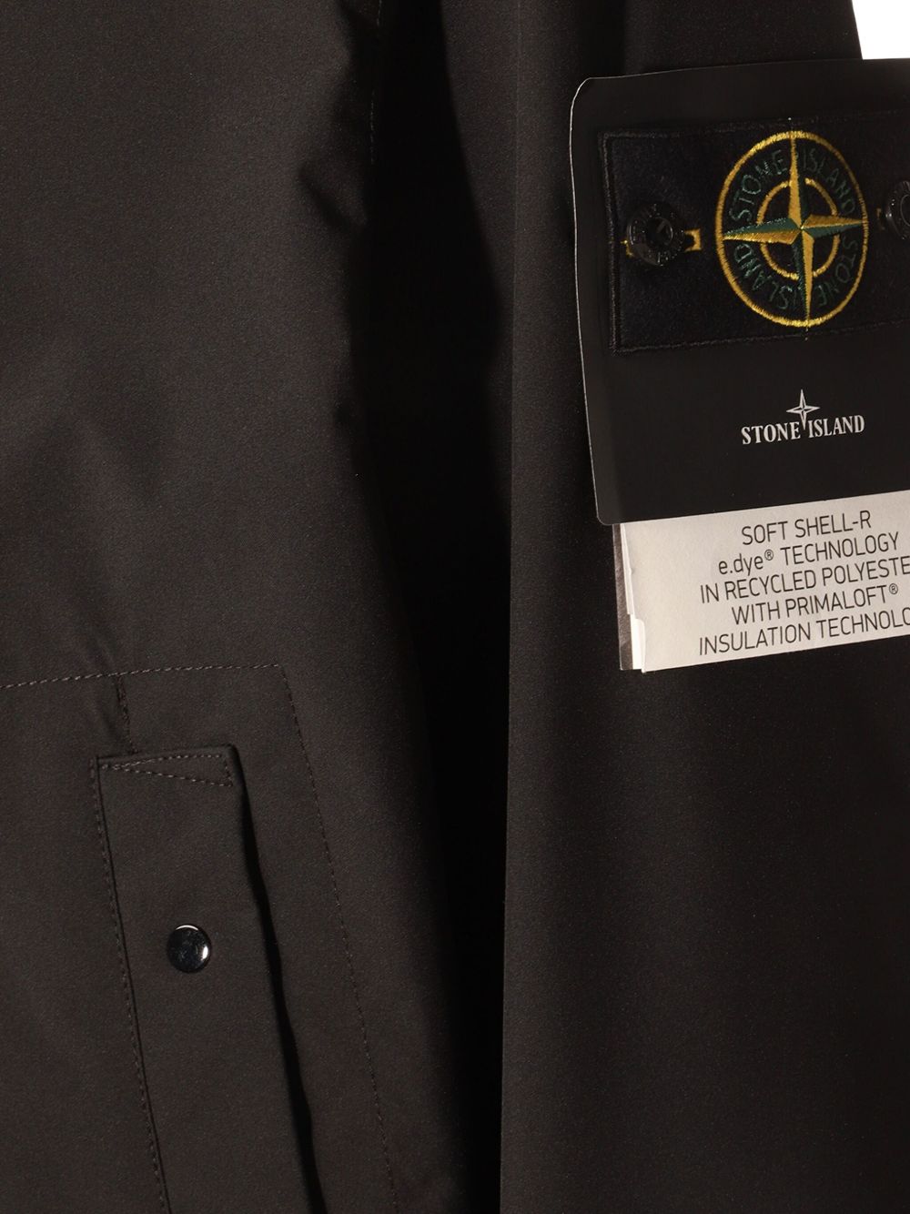Parka softshell negra de Stone Island Coats