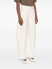 Jean Jacquemus blanc taille haute coupe fuselée