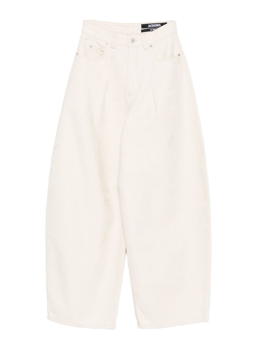 Jean Jacquemus blanc taille haute coupe fuselée