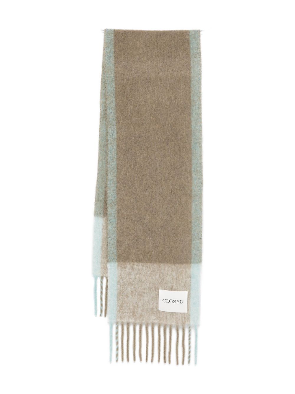 Écharpes fermées en mélange de laine d'alpaga bleu