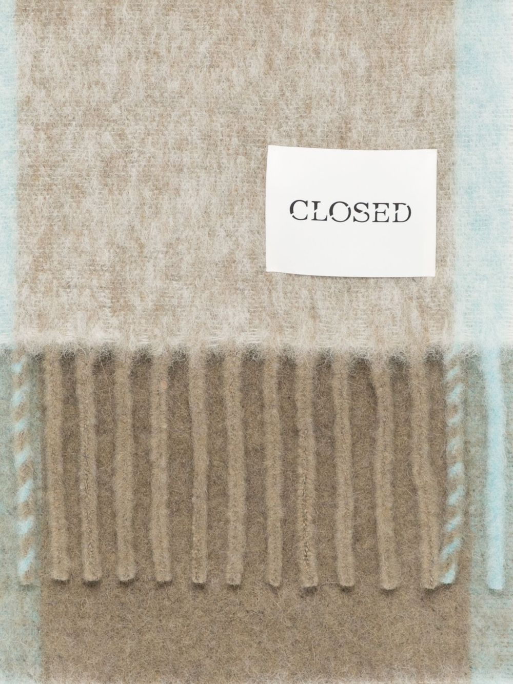 Écharpes fermées en mélange de laine d'alpaga bleu