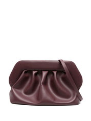 Themoire' Bags.. Bordeaux pleated clutch