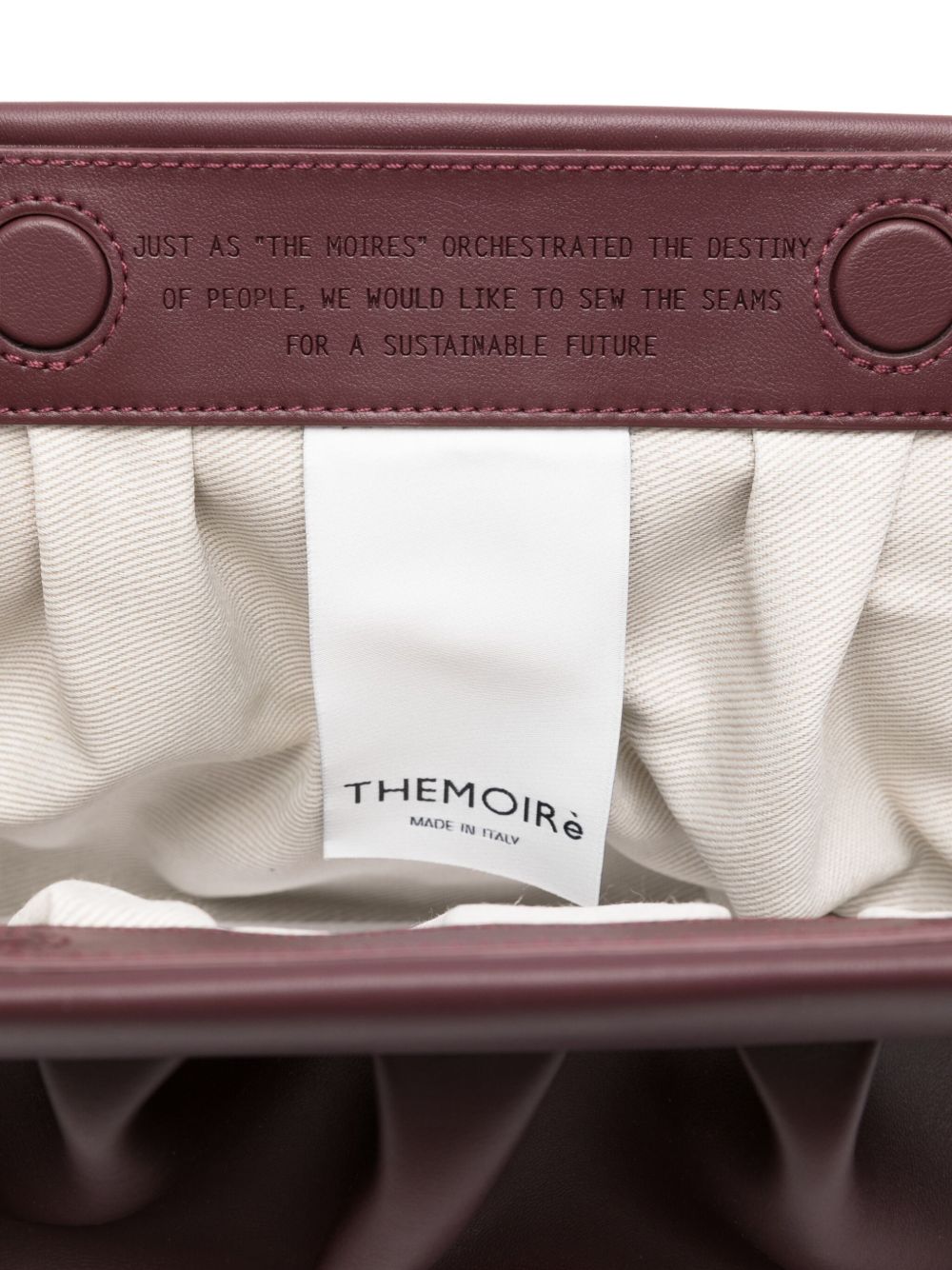 Themoire' Bags.. Bordeaux pleated clutch